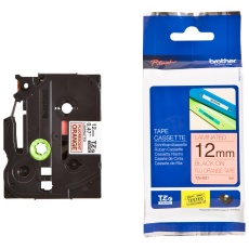 【TZE-B31】TAPE BLACK ON ORANGE 12MM W 8M L