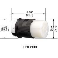 【HBL2433】CONNECTOR POWER ENTRY 20A