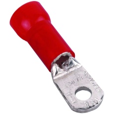 【RD367】TERMINAL RING TONGUE #10 CRIMP RED