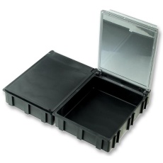 【SMD-BOX N4-6-6-10-1 LS】BOX SMD 68X57X15MM B=BLACK L=TRANSP