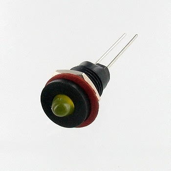【DB-3-N-BY】LEDブラケット 凸型 本体色：黒 取付孔：φ8.1mm 黄