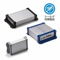 【EXEF15-5-11SB】EXEF型フランジ足付アルミケース EMCシールドタイプ(シルバー/ブラック)