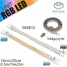 【M5STACK-A035】M5Stack用NeoPixel互換 LEDテープ(10cm)