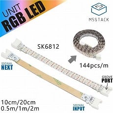 【M5STACK-A035-C】M5Stack用NeoPixel互換 LEDテープ(50cm)