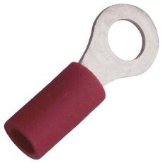 【V1.25-MS3-RED】JST 絶縁 Y型圧着端子 V1.25シリーズ 内径：3.2mm スタッド径：M3 赤