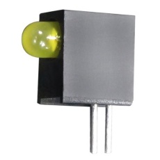 【L-710A8EW/1YD】キングブライト 基板用LED表示灯 黄 直角 40° スルーホール実装