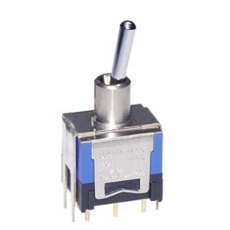 【D2-2022B】トグルスイッチ ラッチ 双極双投(DPDT)PCB 0.4 VA