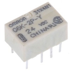 【G6K-2P-Y-24DC】超小型低背リレー 24V dc 2c接点 1 A 基板実装タイプ