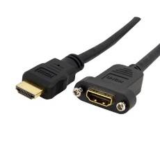 【HDMIPNLFM3】3ft Panel Mount HDMI Video Cable - F/M