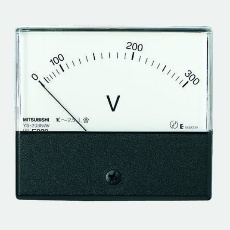 【YS-208NAV-150V-0-150V-B】アナログパネル電圧計 AC 150V