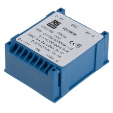 【121-3836】基板実装用トランス 一次側：115 → 230V ac 二次側：2 x 9V ac 出力数：2