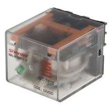 【121-7815】パワーリレー、12V dc、3c接点、10A、プラグイン