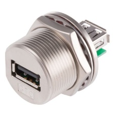 【122-3021】防水金属製USB-Aパネル取り付けジャック