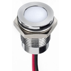 【130-2263】LED表示灯 白 14mm 24 V dc