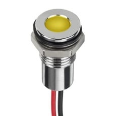 【132-9125】LED表示灯 黄 8mm 24 V dc