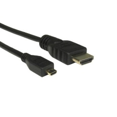 【182-8583】DVケーブル / モニターケーブル 1m コネクタA:Male HDMI Type C(Micro)コネクタB:オスHDMI