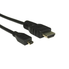 【182-8583】DVケーブル / モニターケーブル 1m コネクタA：Male HDMI Type C(Micro)コネクタB：オスHDMI
