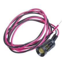 【204-108】パイロットランプ、12V dc、黄、実装ホールサイズ:8mm