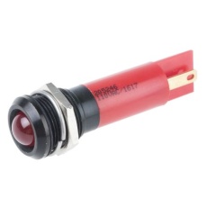 【205-246】パイロットランプ、130V ac、赤、実装ホールサイズ:12mm