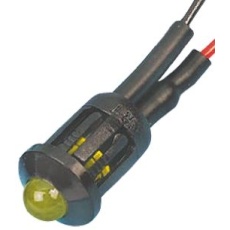 【207-270】パイロットランプ、6V dc、黄、実装ホールサイズ:8mm