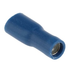 【208-2470】メス スペードコネクタ、ダブル圧着 タイプ: 1.5mm2 → 2.5mm2 16AWG → 14AWG、青