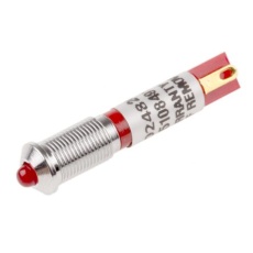 【210-248】パイロットランプ、24V dc、赤、実装ホールサイズ:6mm