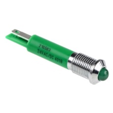 【210-563】パイロットランプ、24V ac、緑、実装ホールサイズ:8mm