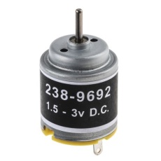 【238-9692】ブラシ付き DCモーター 1.5 → 3 V dc 10.4 gcm (高さ 820014000 → rpm
