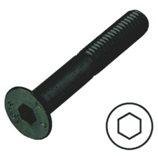【281-372】六角穴付ボルト M3 x 6mm六角ソケット皿頭(100個入り)