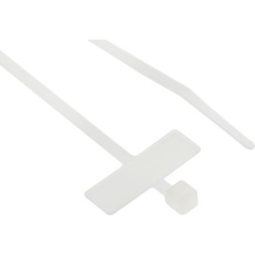 【390-274】結束バンド 100mm x 2.5 mm 白 ナイロン 66(100個入り)
