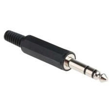 【392-665】フォーンコネクタ 6.35 mm ケーブルマウント ステレオ