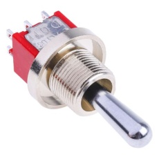 【394-431】トグルスイッチ、On-On、DPDT、5 A @ 28 V dc、パネルマウント