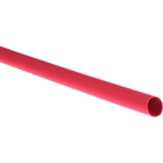 【398-290】熱収縮チューブ 収縮前 6.4mm 収縮後 3.2mm 赤