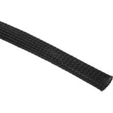 【408-205】ケーブルシールド 15mm 黒 PET(5m入り)