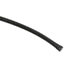 【408-293】ケーブルシールド 3mm 黒 PET(30m入り)
