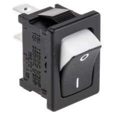 【419-798】ロッカースイッチ、On-Off、SPST、125V、10 A、照光無し、パネルマウント