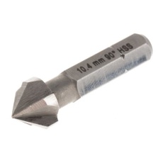 【423-832】ドリルビット HSS 全長31 mm 90° ヘッド径10.4mm、5フルート