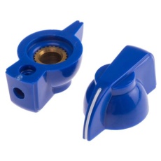 【467-2413】プラスチック ポテンショメータ ノブ、6.35mm 直径:32mm、グラブねじ