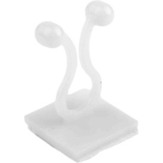 【479-605】ケーブルクリップ (配線クリップ) 10mm x 17.4 mm(20個入り)