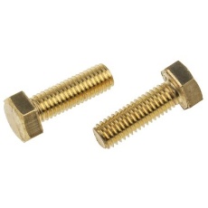 【483-2429】六角ボルト M8 x 25mm 真鍮(50個入り)