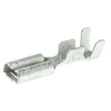 【488-1257】メス スペードコネクタ、オープンバレル タイプ: 0.3mm2 → 1.25mm2 22AWG → 16AWG