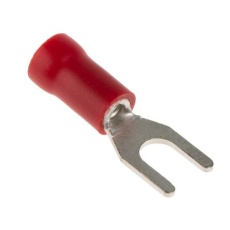 【534-272】Y形圧着端子 スタッドサイズ M3.5 赤 22AWG to 16AWG