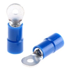 【613-9407】リングターミナル、16AWG - 14AWG、内径:2.2mm、M2、青