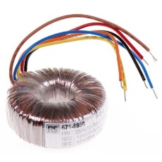 【671-9126】トロイダルトランス 1次：115V ac 230V ac 2次：2 x 18V ac 電力：80VA 2 Output