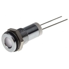 【700-1653】パイロットランプ、2V dc、白、実装ホールサイズ:8mm