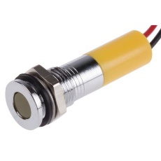 【700-1937】LED表示灯 黄 8mm 24 V dc