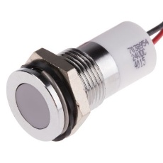 【703-8954】LED表示灯 白 14mm 24 V dc