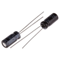 【711-0924】33μF、16V dc コンデンサ、ラジアル、スルーホール ±20%、-40℃～105℃