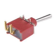【734-6990】トグルスイッチ、On-Off、SPDT、5 A @ 250 V ac、PCB