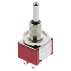 【734-7047】トグルスイッチ、On-Off-On、DPDT、5 A @ 250 V ac、パネルマウント